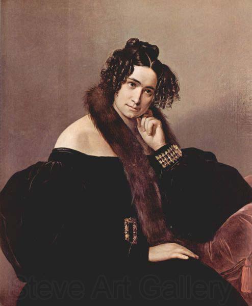 Francesco Hayez Portrait of Felicina Caglio Perego di Cremnago Norge oil painting art